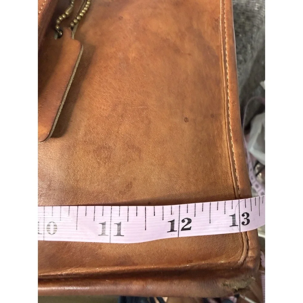 vtg 70s Coach NYC Glove Tanned Leather Doctor Slim Satchel Bag Tan USA